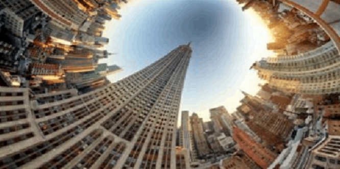 VR全景视频制作拍摄的城市风景